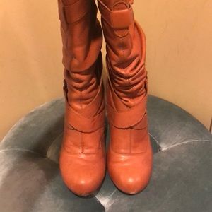 Aldo leather slouchy boots